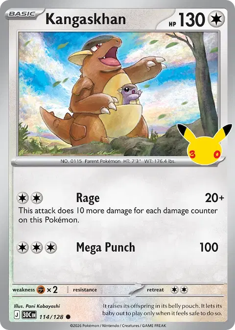 Kangaskhan, 30th Celebration 114/128