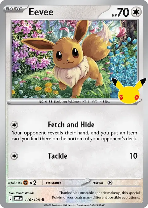 Eevee, 30th Celebration 116/128