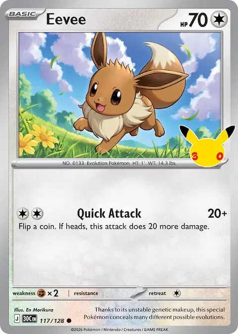 Eevee, 30th Celebration 117/128