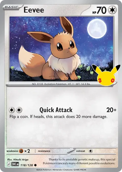 Eevee, 30th Celebration 118/128