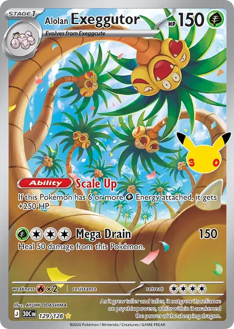 Alolan Exeggutor, 30th Celebration 129/128