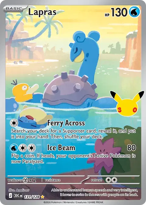 Lapras, 30th Celebration 131/128