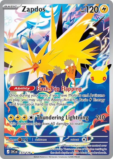 Zapdos, 30th Celebration 133/128