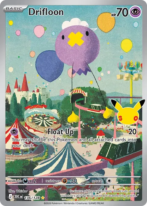 Drifloon, 30th Celebration 136/128