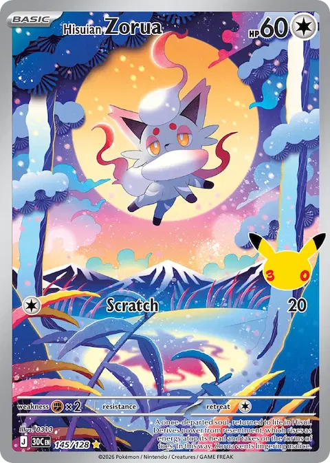 Hisuian Zorua, 30th Celebration 145/128
