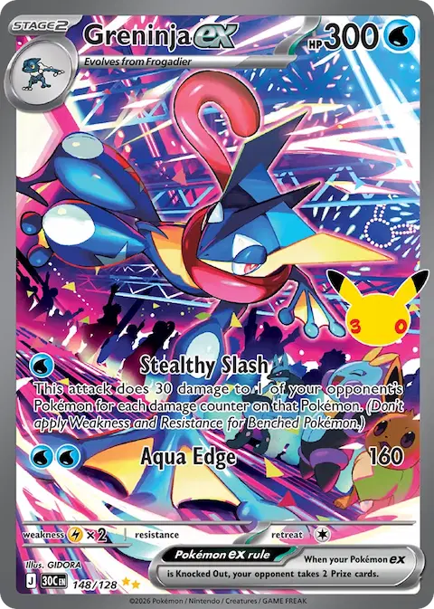 Greninja ex, 30th Celebration 148/128
