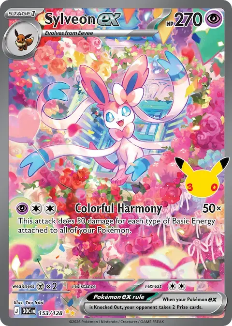 Sylveon ex, 30th Celebration 153/128