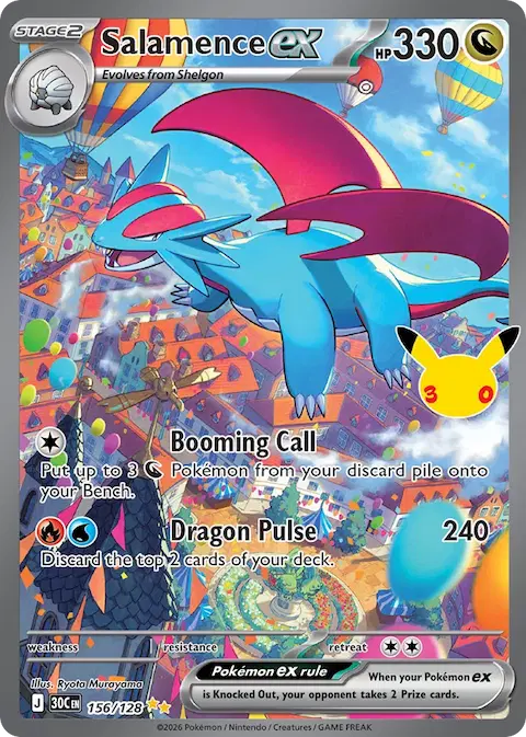 Salamence ex, 30th Celebration 156/128