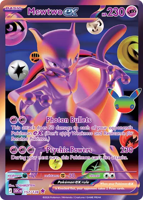 Mewtwo ex, 30th Celebration 157/128