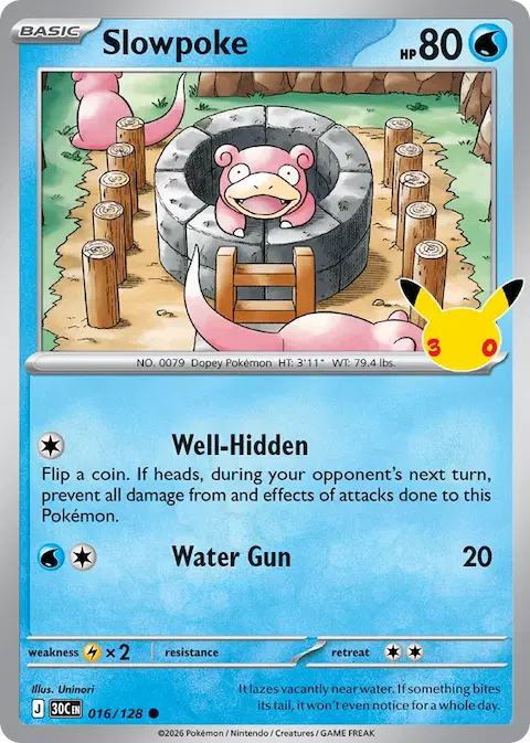 Slowpoke, 30th Celebration 016/128