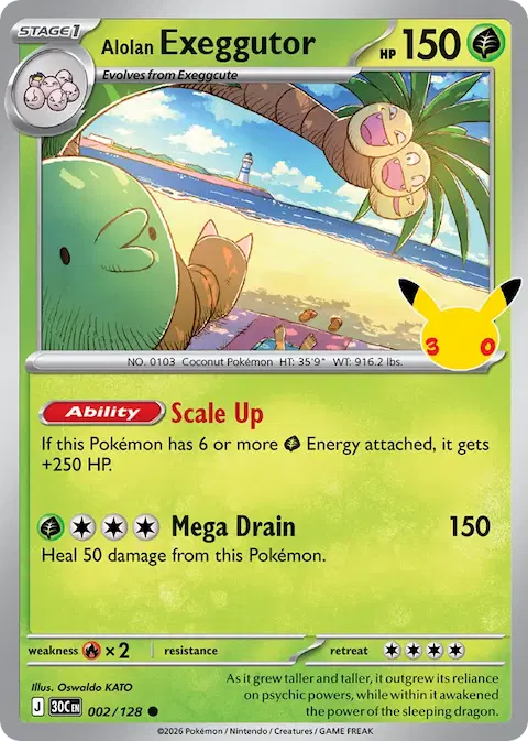 Alolan Exeggutor, 30th Celebration 002/128