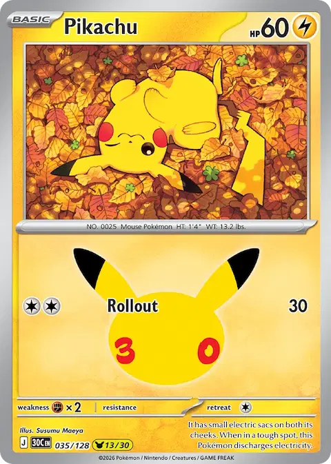 Pikachu, 30th Celebration 035/128
