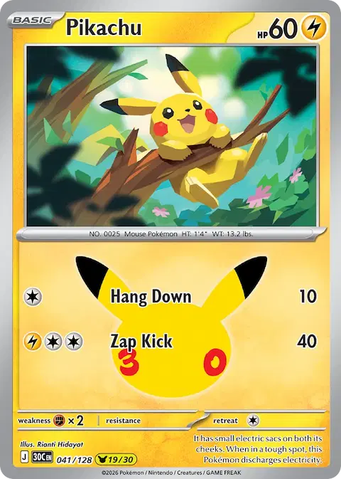 Pikachu, 30th Celebration 041/128
