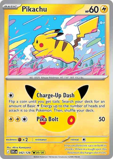Pikachu, 30th Celebration 042/128