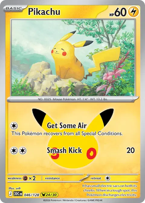 Pikachu, 30th Celebration 046/128