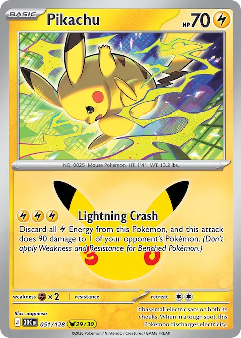 Pikachu, 30th Celebration 051/128