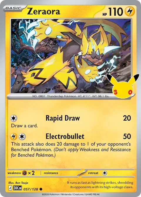 Zeraora, 30th Celebration 057/128