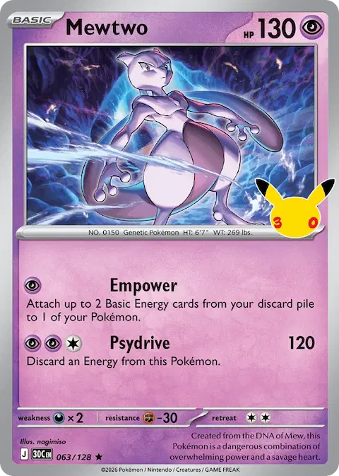 Mewtwo, 30th Celebration 063/128