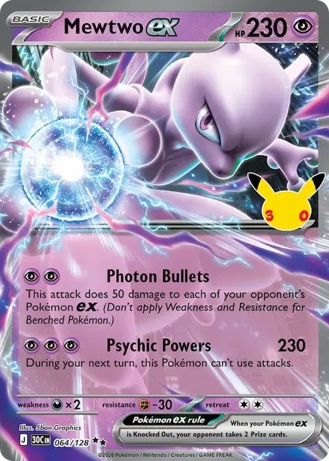 Mewtwo ex, 30th Celebration 064/128