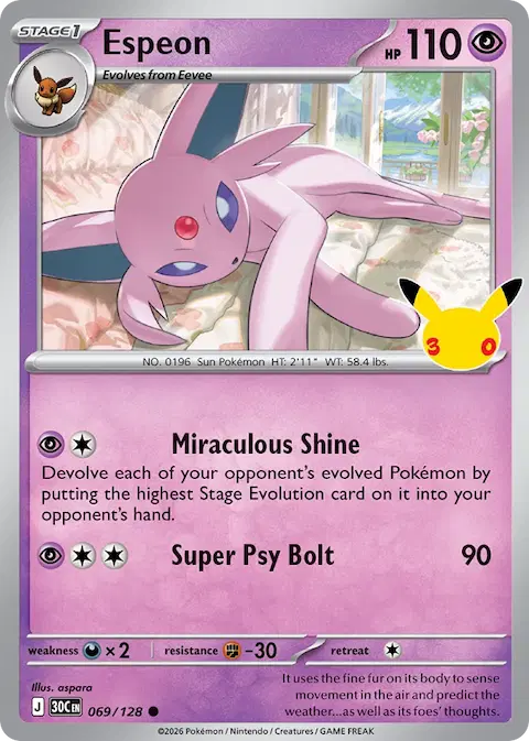 Espeon, 30th Celebration 069/128