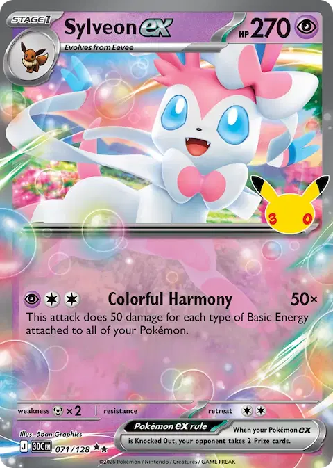 Sylveon ex, 30th Celebration 071/128
