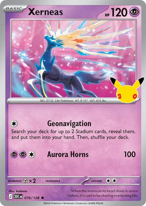 Xerneas, 30th Celebration 076/128