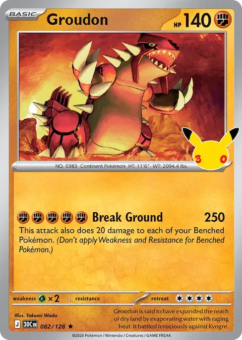 Groudon, 30th Celebration 082/128