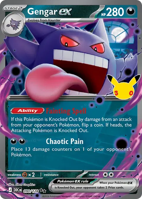 Gengar ex, 30th Celebration 090/128