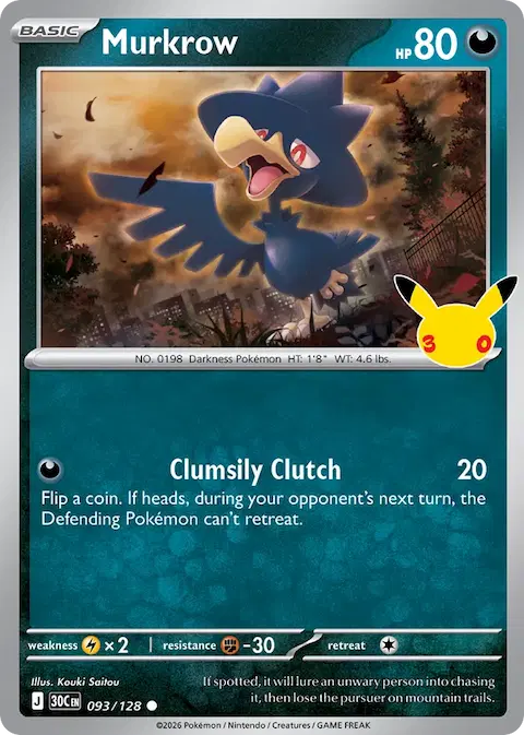 Murkrow, 30th Celebration 093/128