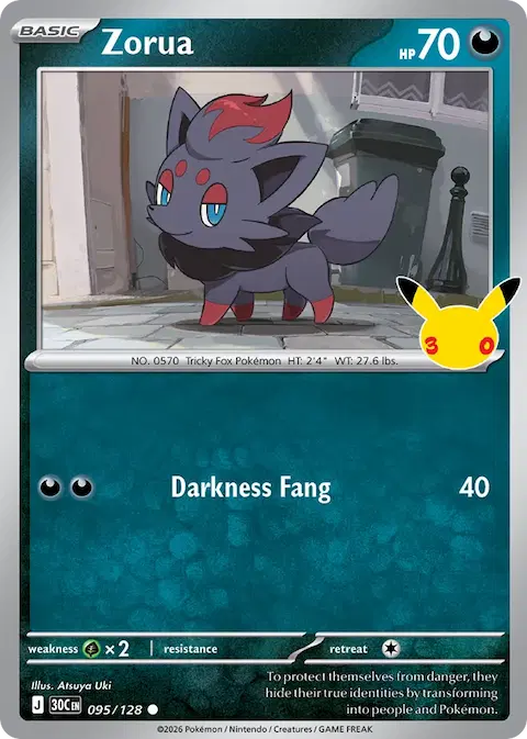 Zorua, 30th Celebration 095/128