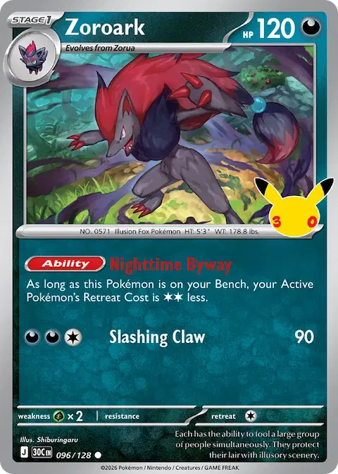 Zoroark, 30th Celebration 096/128