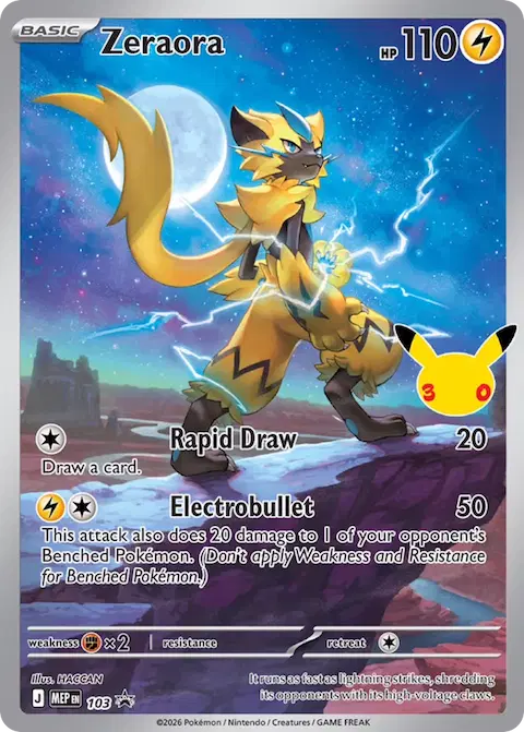Zeraora, MEP Black Star Promos 103/000