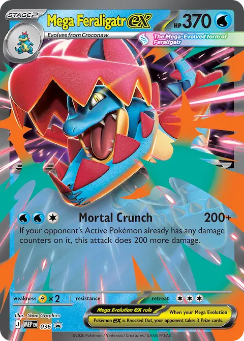 Mega Feraligatr ex, MEP Black Star Promos 036/000