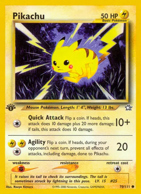 Pikachu, Neo Genesis 70/111