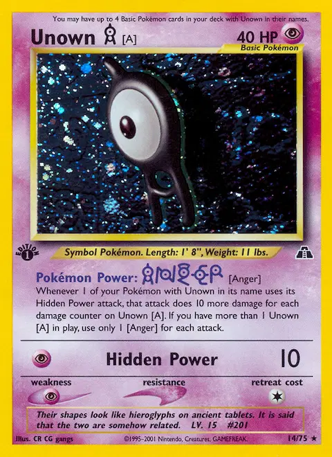 Unown [A], Neo Discovery 14/75
