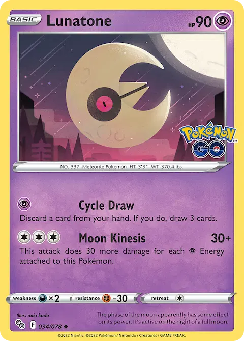 Lunatone, Pokémon GO 034/078