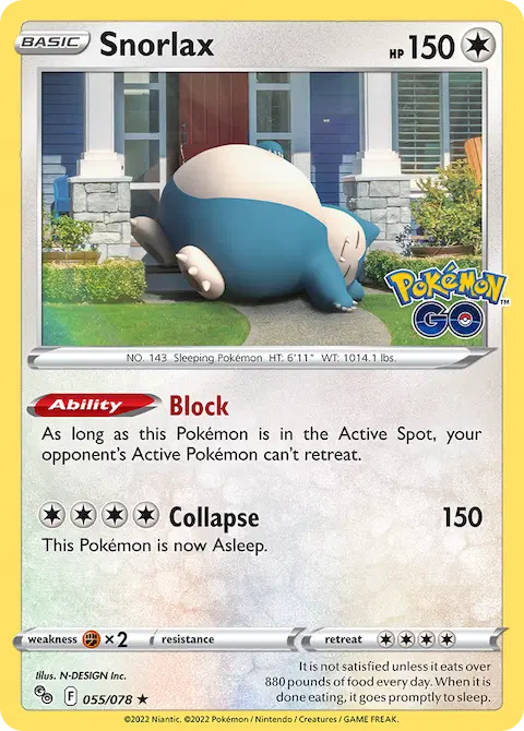 Snorlax, Pokémon GO 055/078