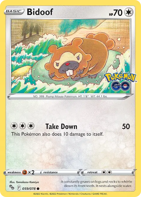 Bidoof, Pokémon GO 059/078
