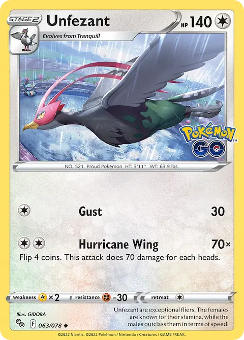 Unfezant, Pokémon GO 063/078
