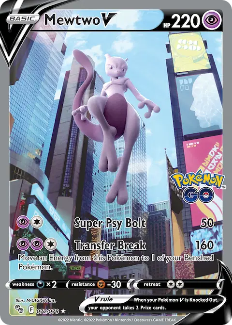 Mewtwo V, Pokémon GO 072/078