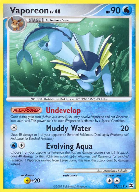 Vaporeon, Rising Rivals 34/111