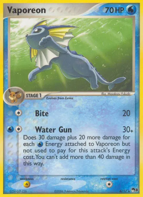 Vaporeon, POP Series 3 6/17