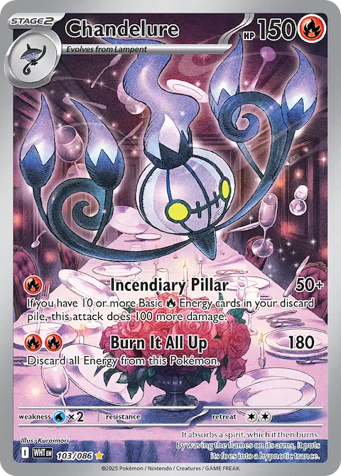 Chandelure, White Flare 103/086
