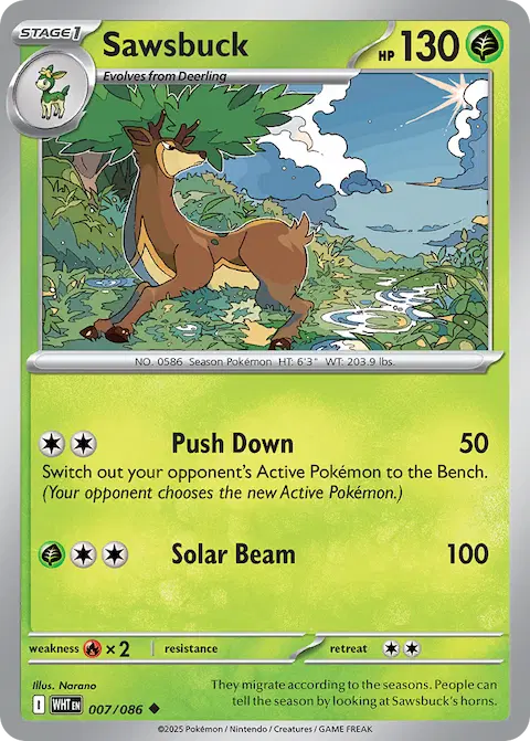 Sawsbuck, White Flare 007/086