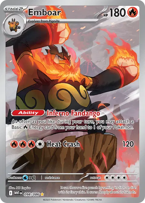 Emboar, White Flare 098/086
