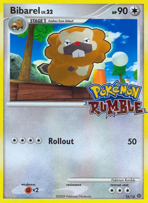 Bibarel, Pokémon Rumble 16/16