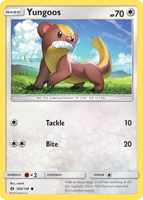 Yungoos, Sun & Moon 109/149