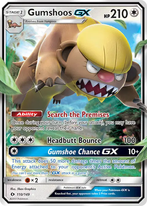 Gumshoos GX, Sun & Moon 110/149