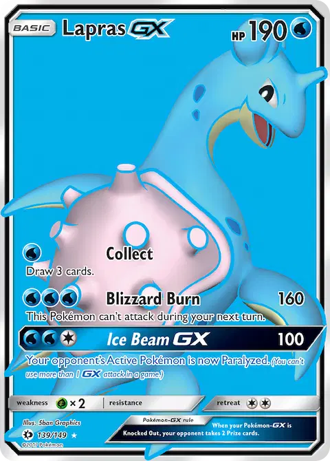 Lapras GX, Sun & Moon 139/149