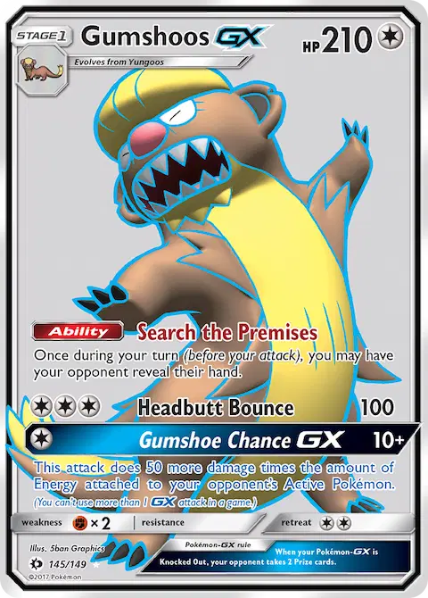 Gumshoos GX, Sun & Moon 145/149